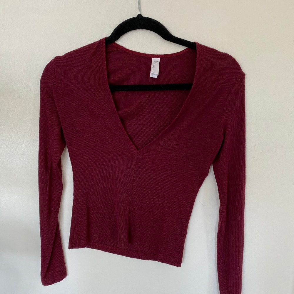 American Apparel Ribbed Long Sleeve T-Shirt
